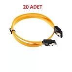 50Cm Kilitli Sata Kablo Serial Ata Sata Data Kablo Klipsli 20 Adet