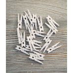 50'li Beyaz Ahşap Fotoğraf Mandal 3.5cm (10'lu Paket-500 Adet)