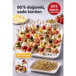 50’li Kahve Düğümlü Bambu Kürdan 9 cm – Parti Sunum, Kokteyl, Kanepelik Doğal Servis Çubuğu