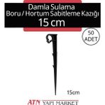 50'li Paket 15 cm Damla Sulama Hortum Boru Sabitleme Kazığı - Tarla Bahçe Sulama Aparatı
