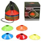 50'li Paket Futbol Disk Konileri Eğitim Spor Konisi, Taşıma Çantası ve Çocuklar için Tutucu ile Futbol Basketbol Matkapları Saha İşaretleyicileri