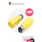 50'Li Paket Sarı Redüktörlü Motor Robot Arabalar İçin - Okul Ve Sınıflar İçin Meb Uyumlu