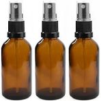 50Ml Amber Yuvarlak Boş Cam Şişe Siyah Sis Spreyi Üstü Kapaklı | Doldurulabilir | Uçucu Yağlar İçin Sızdırmaz | Yeniden Kullanılabilir | Diy Parfümler | Diy Serumları (3)