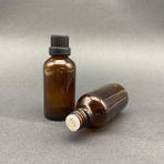 50ML Kahvrengi Şişe, Içten Damlalıklı Kapak,24 Adet Siyah Damlatmalı Kapak, Esans Şişesi, Boş Şişe, Aroma Şişesi