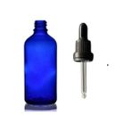 50ML Mavi Cam Damlalıklı, 12 Adet, Siyah Kapak, Ecza Şişesi, Damlalıklı Şişe, Propolis Şişesi, Damlatmalı Şişe, Saç Serum Şişesi, Ecza Şişesi