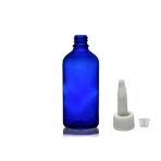 50ml mavi cam şişe getamisin kapak, 24 adet, plastik üstten damlalıklı şişe, damlatmalı şişe, damlatıcı şişe