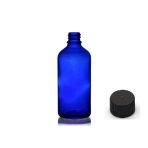 50ML Mavi Şişe Düz Kapaklı, 12 Adet, Cam Şişe, Esans Şişesi, Yağ Şişesi, Kozmetik Şişesi