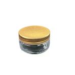 50ml şeffaf cam krem kavanozu gold kapaklı, 12 adet, kozmetik kavanoz,krem kavanozu, cam kavanoz
