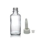 50ml şeffaf cam şişe getamisin kapak, 24 adet, plastik üstten damlalıklı şişe, damlatmalı şişe, damlatıcı şişe