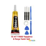 50ml T7000 Cep Telefon Lcd Ekran Kapak Plastik Yapıştırıcı + 8 Parça Montaj Seti