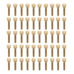 50pcs Düz Trikalı Başparmak Vida Saf Bakır Slip Olmayan Endüstriyel Malzemeler İnşaat Bağlantı Müdürlüğü için (M5*25mm)
