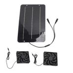 50W güneş Enerjili çift Fan Kiti, Ipx7 su Geçirmez güneş Paneli Emme Egzoz Fanları 4000 Rpm güneş Paneli Havalandırma Fanları Tavuk Kümesleri Seralar Için Fanlar Köpek Evleri Ve