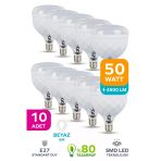 50W Kristal Tasarruflu E27 Beyaz Işık Torch Led Ampul 10 Adet