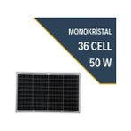 50W Monokristal Güneş Paneli - Renkli