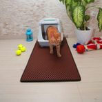50X110 cm Kedi Tuvalet Önü Paspası Koyu Kahve