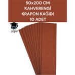 50X200 cm Kahverengi Krapon Kağıdı 10 Adet