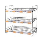 50x25 3 Katlı Tel Stand - Ürün Teşhir Standı ve Raf Organizeri | Market, Bakkal, Eczane İçin Sergileme Standı