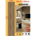 50X280CM Kula Kahverengi Akustik Duvar Paneli 3mm Keçe ve 8mm Mdflam Salon Ofis Duvar Çıtası Lambir