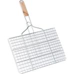 50X30 cm Mangal Üstü Lüks Izgara Büyük Boy Teli Paslanmaz Galvaniz Kaplama - Gri - 1 Adet