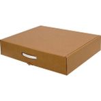 50X40x10cm Kulplu Cift Oluklu Kilitli Kutu - Kraft