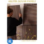 50X50CM 1 Adet Dekoratif Akustik Panel 3mm Keçe ve 8mm Mdflam Salon Ofis Duvar Çıtası Paneli Kula - 50 x 50 cm