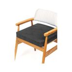 50x50x8cm Sandalye Minderi Dayanaklı Fermuarlı Yıkanabilir Kumaş Bahçe-balkon Minderi 1adet Antrasit Mavi