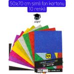 50X70 cm Simli Fon Kartonu 10 Renk