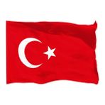 50X75 cm Raşel Türk Bayrağı Bayrak Kenarı Dikişli Yurt - Kırmızı - 1 Adet