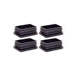 50x90 mm Plastik Dikdörtgen İçe Geçme Profil Tapası (Kutu) (4 Adet)