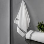 50X90 Piko Nakışlı Çeyizlik, Hediyelik İkili El Havlusu - 50 x 90 cm - Antrasit