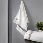 50X90 Piko Nakışlı Çeyizlik, Hediyelik İkili El Havlusu - 50 x 90 cm - Kahve