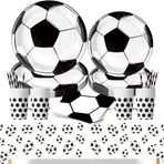 51 adet futbol parti dekorasyonu parti tabak seti, futbol parti tabak seti, futbol tabağı ve bardak seti, futbol parti takımı, 10 misafir için, parti sofra takımı, futbol çocuk doğum günü