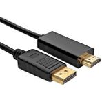 5107 Displayport To Hdmi 3 Metre Çevirici Dönüştürücü Adaptor Kablosu Siyah