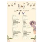 512 STORE Anime İzleme Listesi Duvar Poster, 2929292j2wqqpqiw92