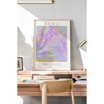 512 STORE Aura Mumbai Çerçevesiz Poster Dekorasyon Tablo Duvar Tablosu 30x40 cm Mor, AURA-0017
