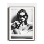 512 STORE Banyo Duvar Dekor Women Şarap Siyah Beyaz Modern Çerçevesiz Poster 33 X 48 Bej, 6532rf12gt