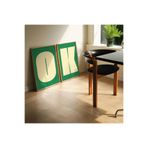 512 Store Estetik 2'Li Duvar Dekor Green Okey Tasarım Çerçevesiz Poster Ev Salon Dekor Ürün 50 X 70 Beyaz