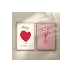 512 STORE Estetik 2'Li Matisse Heart Vintage Modern Duvar Dekor Çerçevesiz Kuşe Kağıt Poster Tasarım 20 X 30 Beyaz, 43tg3h5g