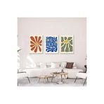512 STORE Estetik 3'lü Çiçek Desen Duvar Dekor Modern Çerçevesiz Kuşe Kağıt Poster Ev Dekor Tasarım 30 X 42 Beyaz, u7632eg2g