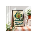 512 STORE Estetik Avakado Kardiyo Spor Tema Duvar Dekor Çerçevesiz Poster Spor Salon Ev Dekor Poster 33 X 48 Yeşil, hrrhy32t24gt