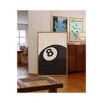 512 STORE Estetik Black Bilardo Topu 8 Duvar Dekor Ofis Ev Çerçevesiz Modern Tasarım Poster 30 X 42 Siyah, 342tg423432