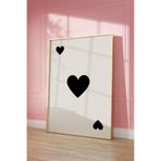 512 STORE Estetik Duvar Posteri Heart Card 21 X 29.7 cm Çerçevesiz Poster, EstetikPosterSeti1