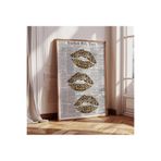 512 Store Estetik Leopar Kiss Gazete Duvar Dekor Çerçevesiz Poster Modern Tasarım Yatak Odası Salon Mutfak Hol 30 X 42 Bej