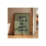 512 STORE Estetik Modern Duvar Dekor Green Happy Yazı Temalı Çerçevesiz Kuşe Kağıt Poster 30x42 cm Yeşil, 6234egrhgfe