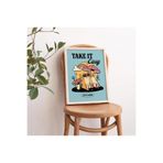 512 STORE Estetik Take It Casy Life Is Good Duvar Dekor Çerçevesiz Poster Afiş 20 X 30 Beyaz, 9734rtg4gtr23