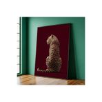512 STORE Estetik Tekli Leopar Kahverengi Seri Çerçevesiz Kuşe Kağıt Poster Modern Ev Dekor Serisi 20 X 30 Bordo, 42rt3g23432