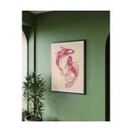 512 Store Japon Estetik Modern Two Fish Denge Balık Tasarım Çerçevesiz Kuşe Kağıt Poster Ev Dekor Seri01 50 X 70 Bej