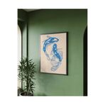 512 Store Japon Estetik Modern Two Fish Denge Balık Tasarım Çerçevesiz Kuşe Kağıt Poster Ev Dekor Seri01 50 X 70 Kırmızı