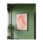 512 Store Japon Estetik Modern Two Fish Denge Balık Tasarım Çerçevesiz Kuşe Kağıt Poster Ev Dekor Seri02 50 X 70 Yeşil