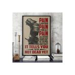 512 Store Japon Samuray Motive Sözler Spor Salonu Duvar Dekor Çerçevesiz Poster Vintage Retro Poster 20 X 30 Bej